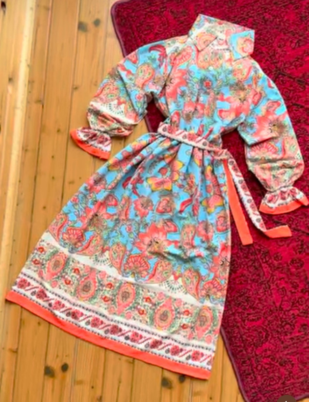 پیراهن بلند زنانه جنس بوگاتی کد ۲۴۱